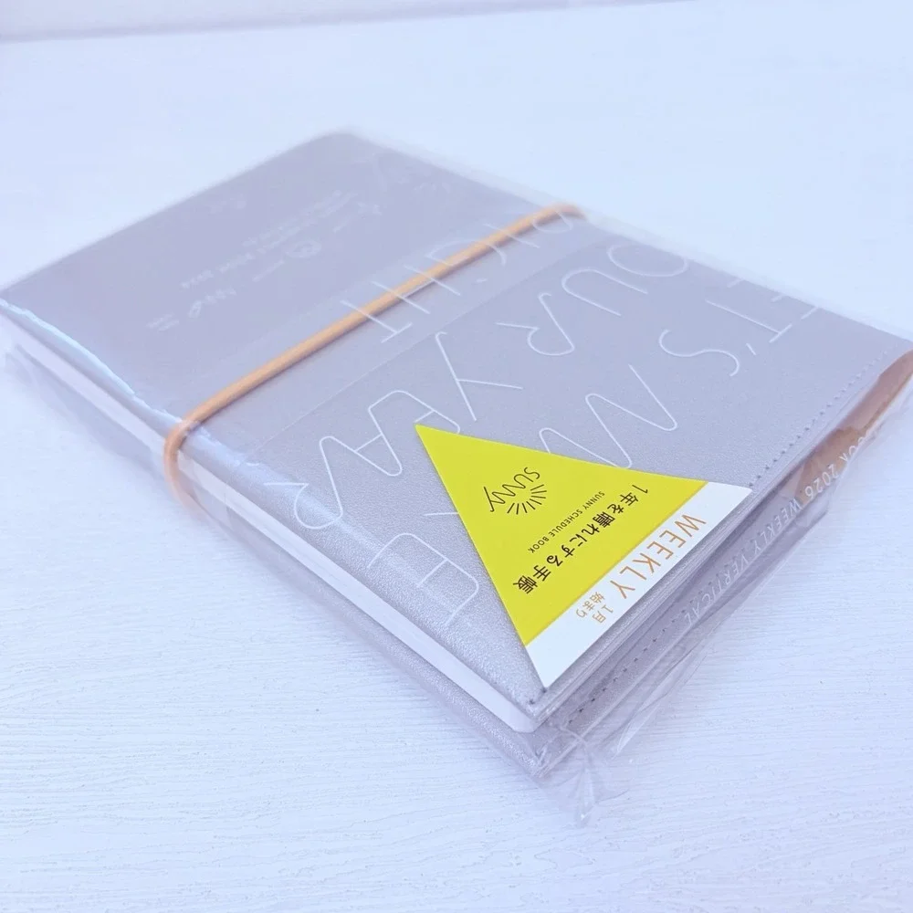 NEW 2026 JAPAN SUNNY Planner January Start B6 Silver Schedule Book